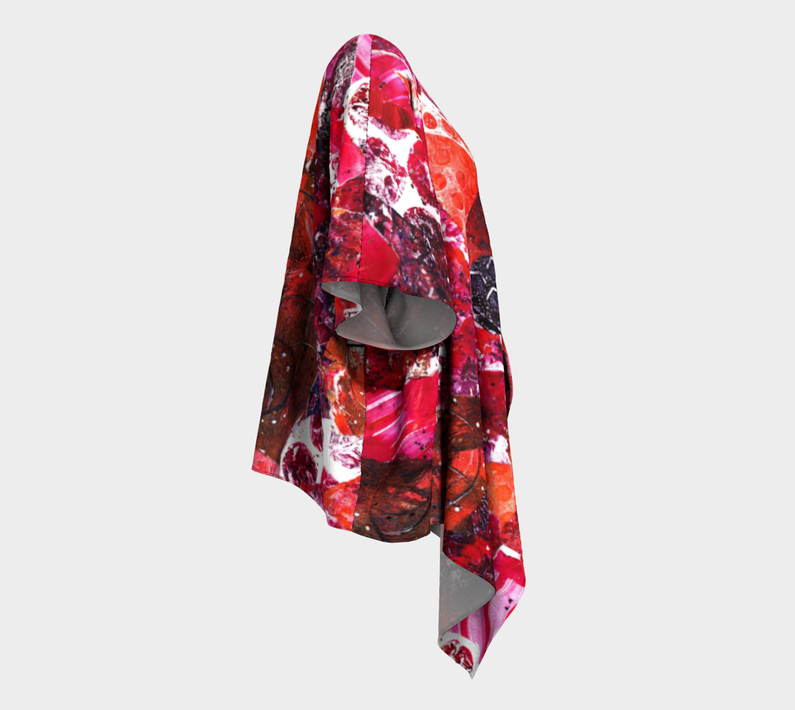 Disco Flamingos 3 Draped Kimono