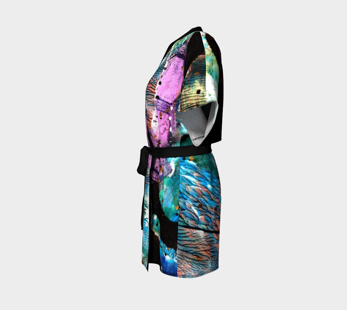 Neon Trouble Belted Kimono