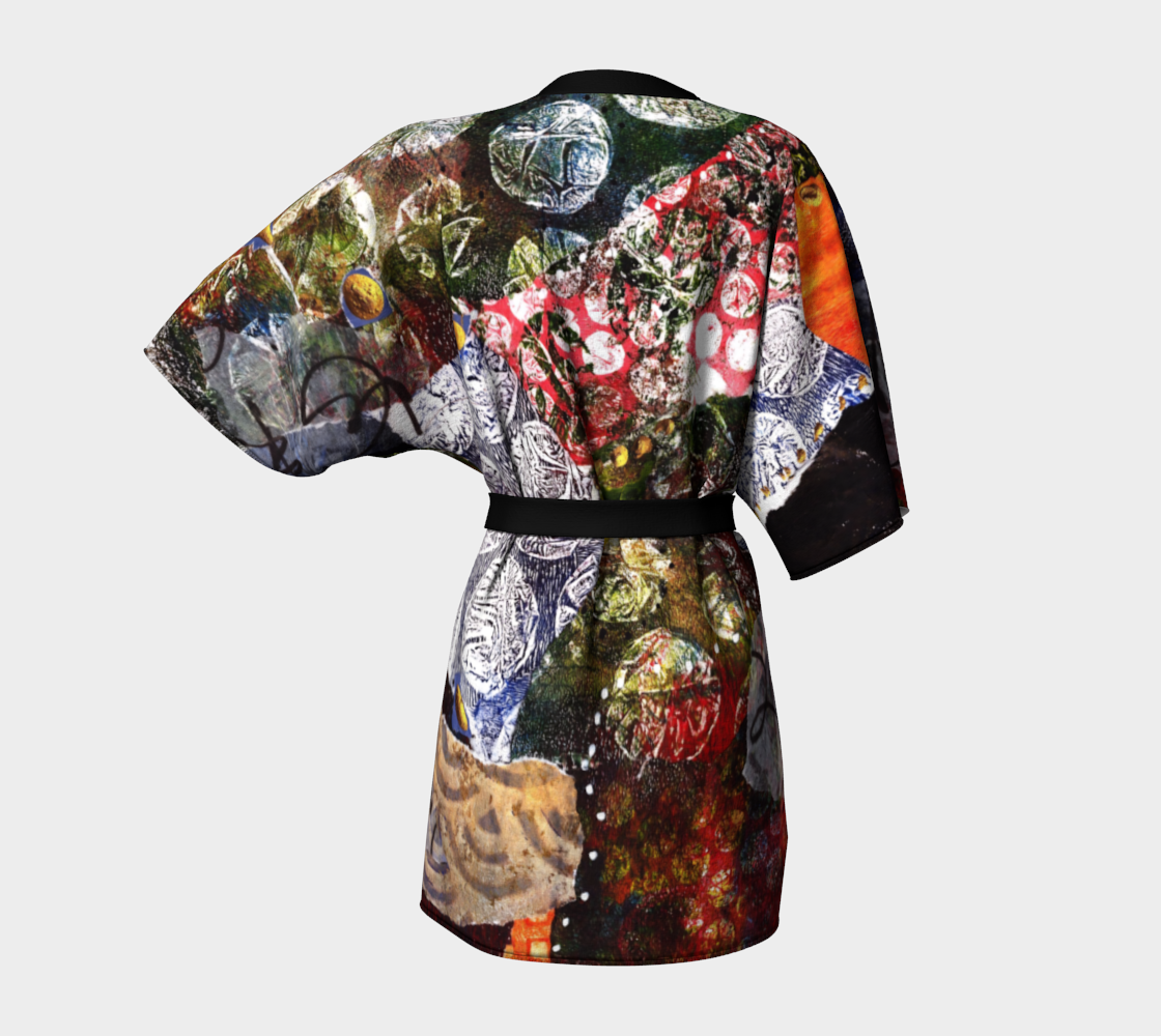 Flowerland Belted Kimono