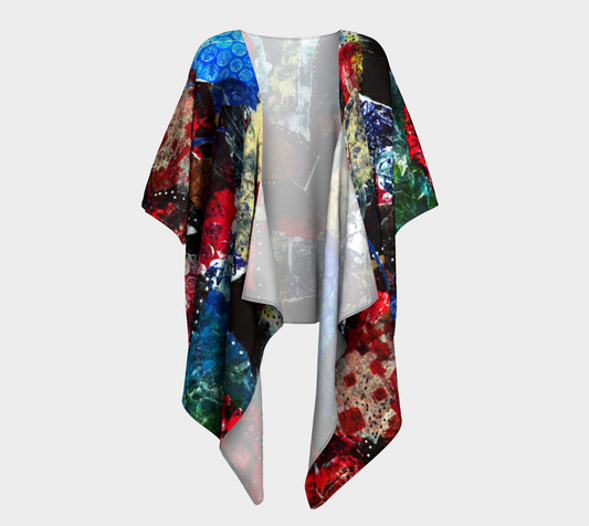Evening Champagne Draped Kimono