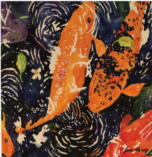 Koi Square Scarf
