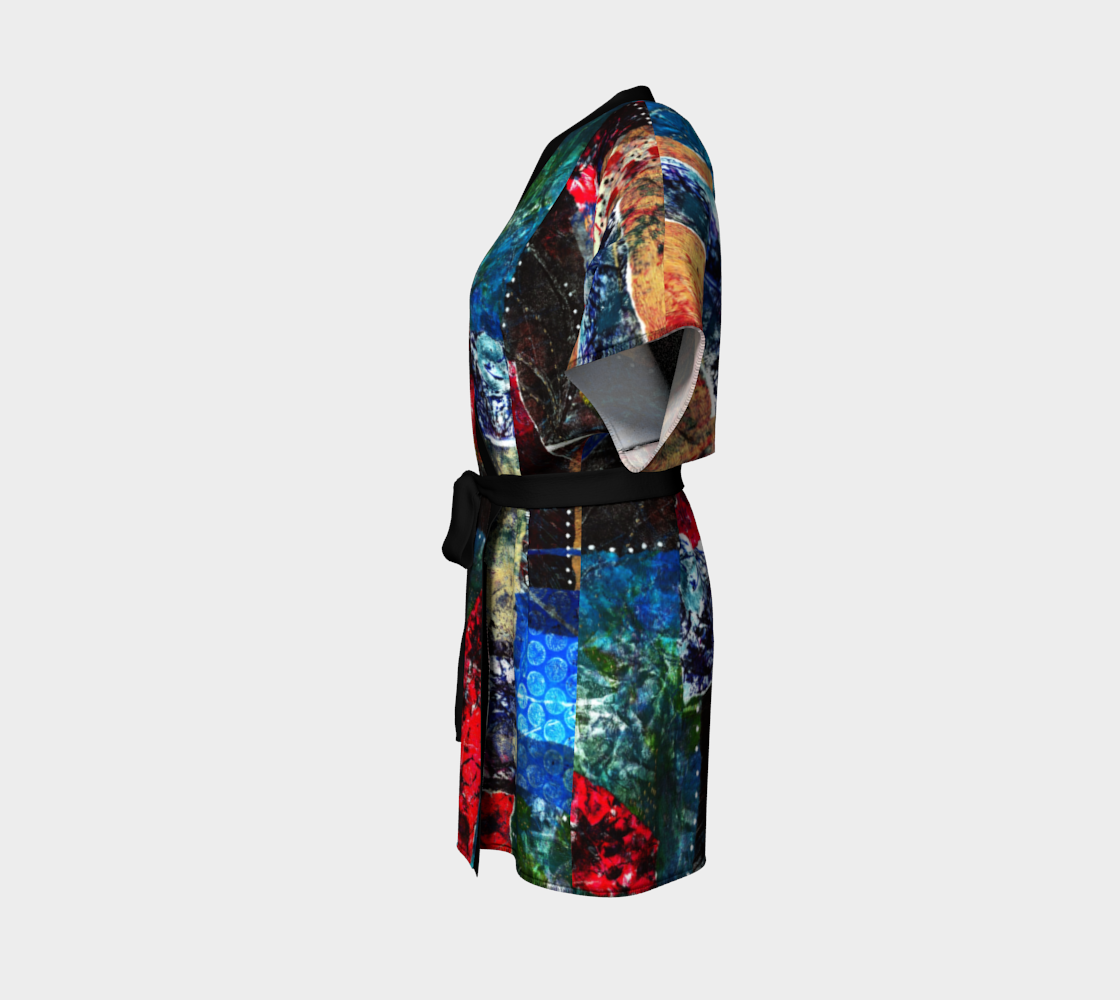 Evening Champagne Belted Kimono