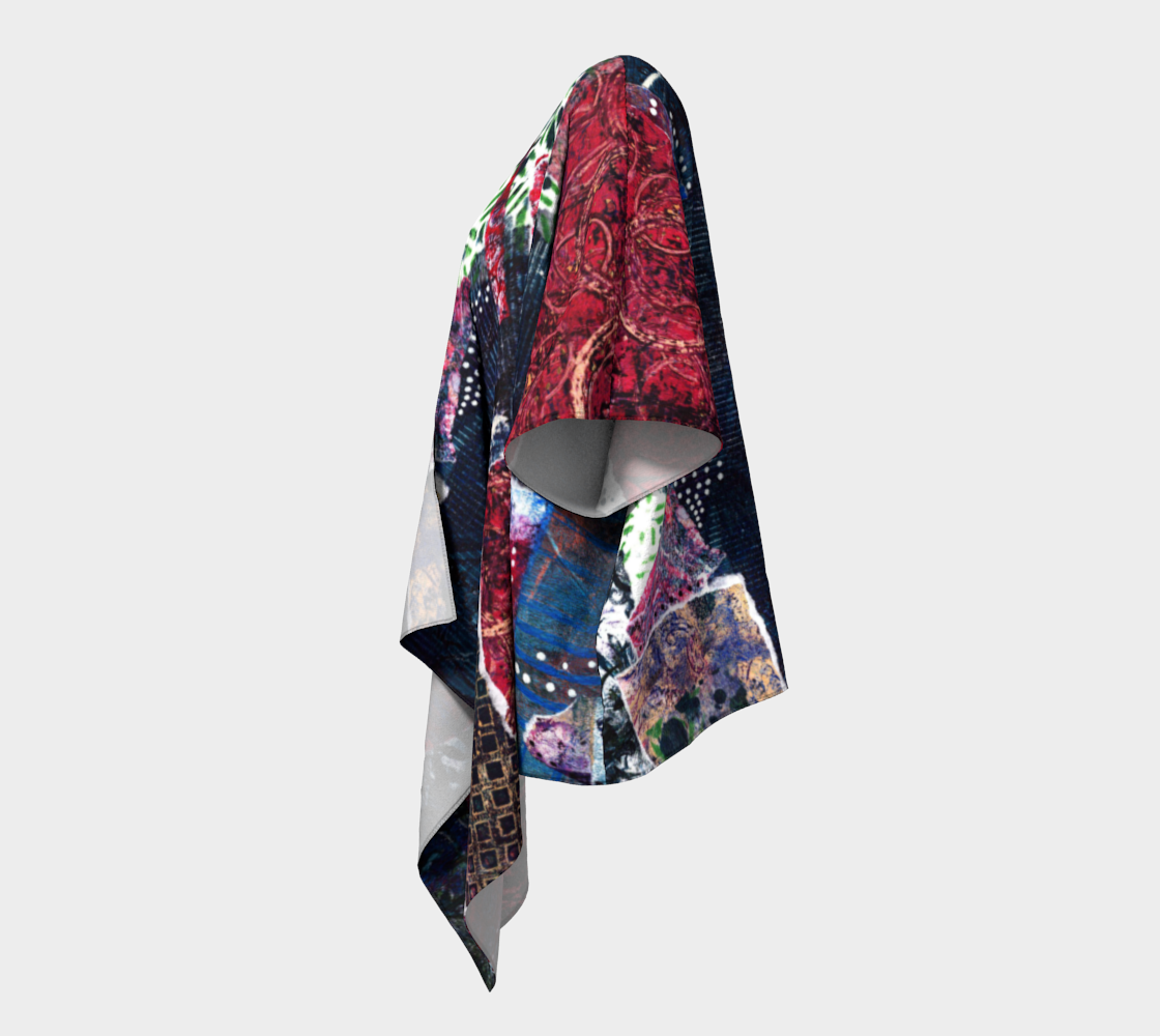 Midnight Margaritas 1 Draped Kimono