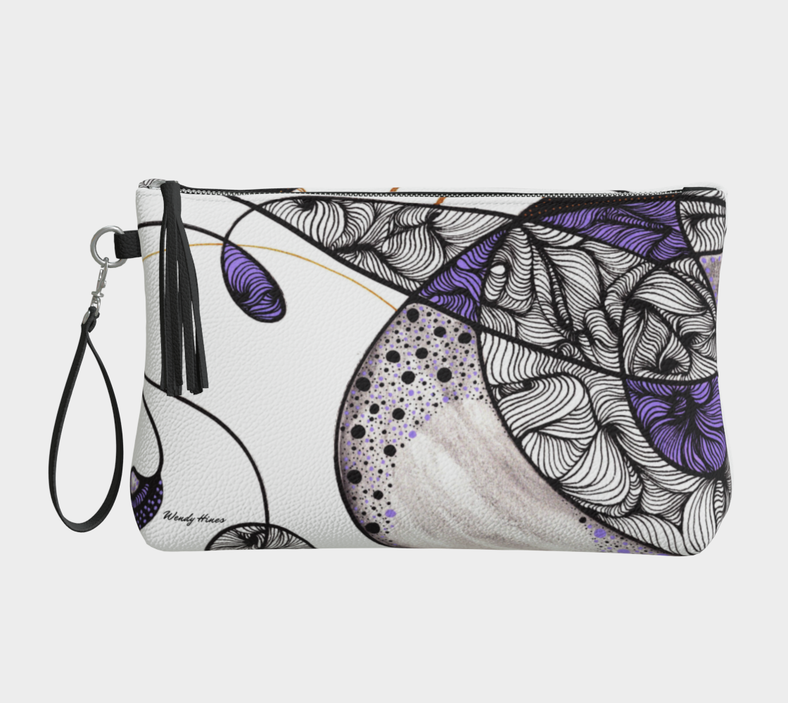 Grape Crush Pop Vegan Leather Make-Up Bag