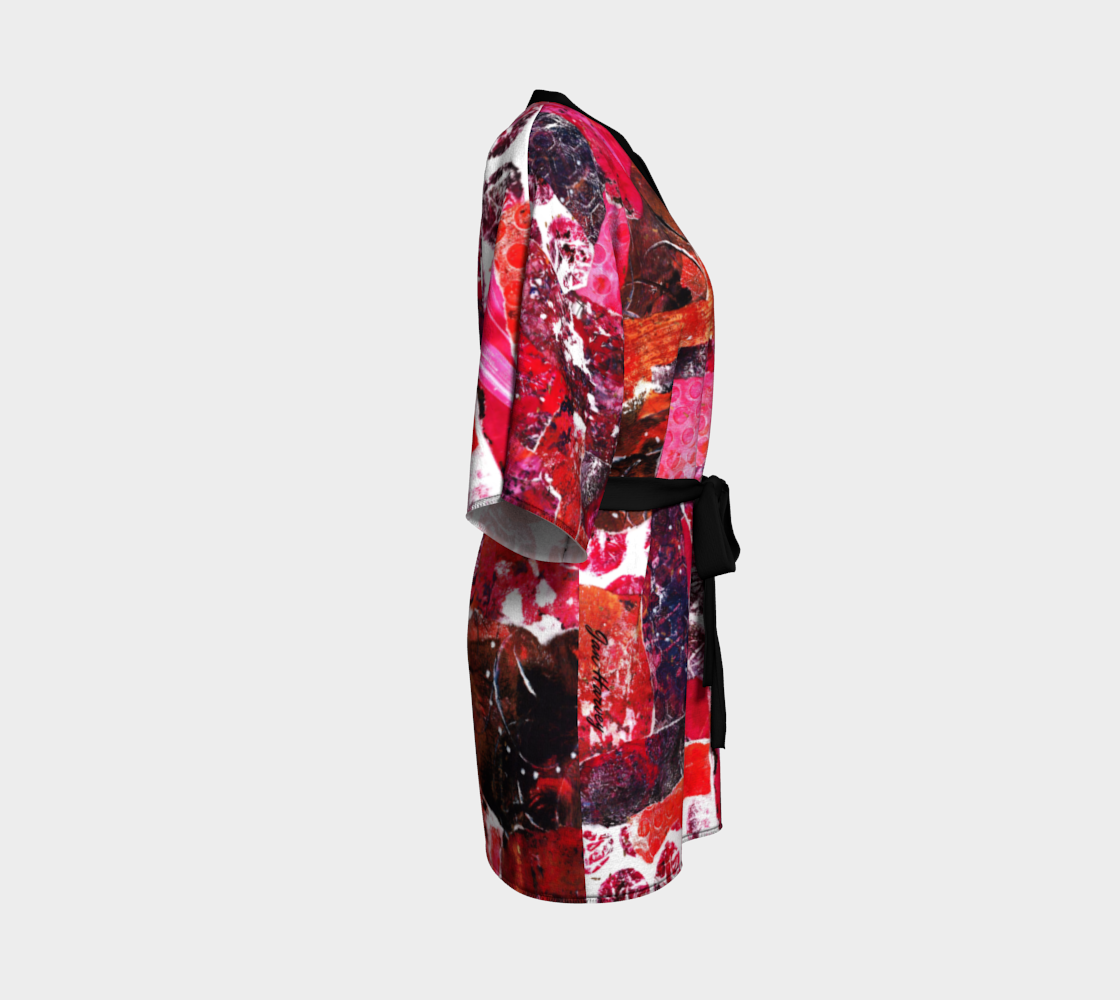 Disco Flamingos 1 Belted Kimono