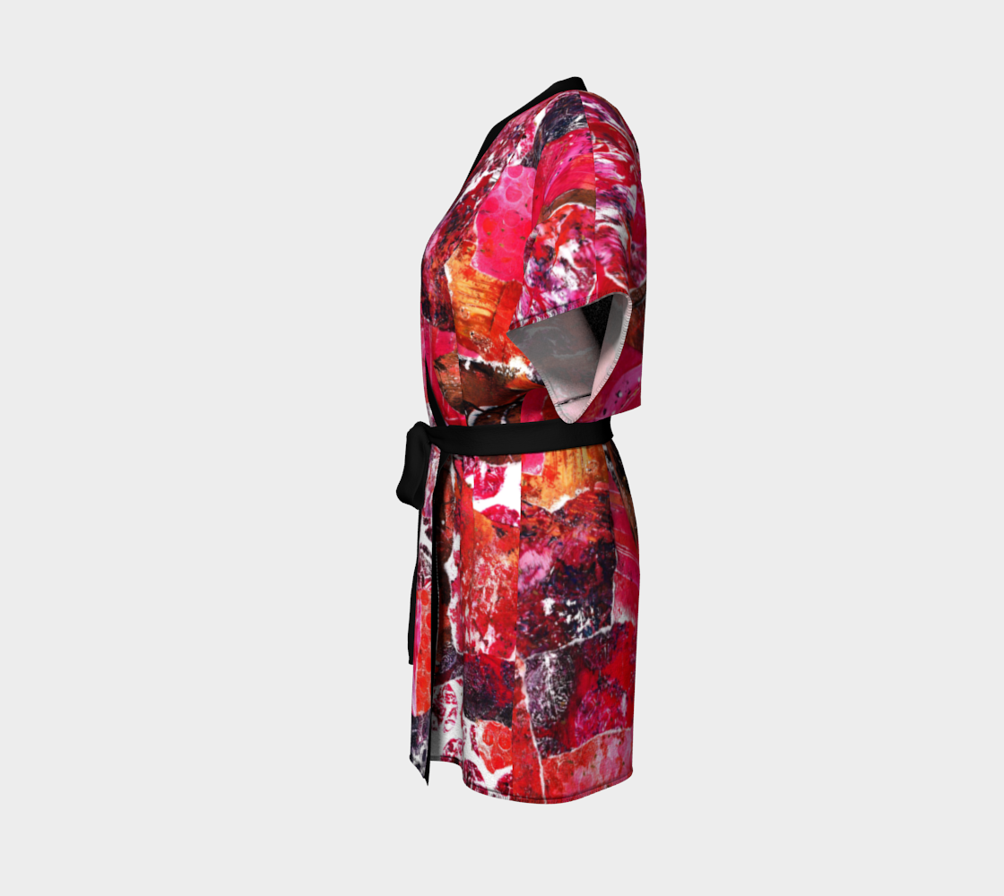 Disco Flamingos 1 Belted Kimono