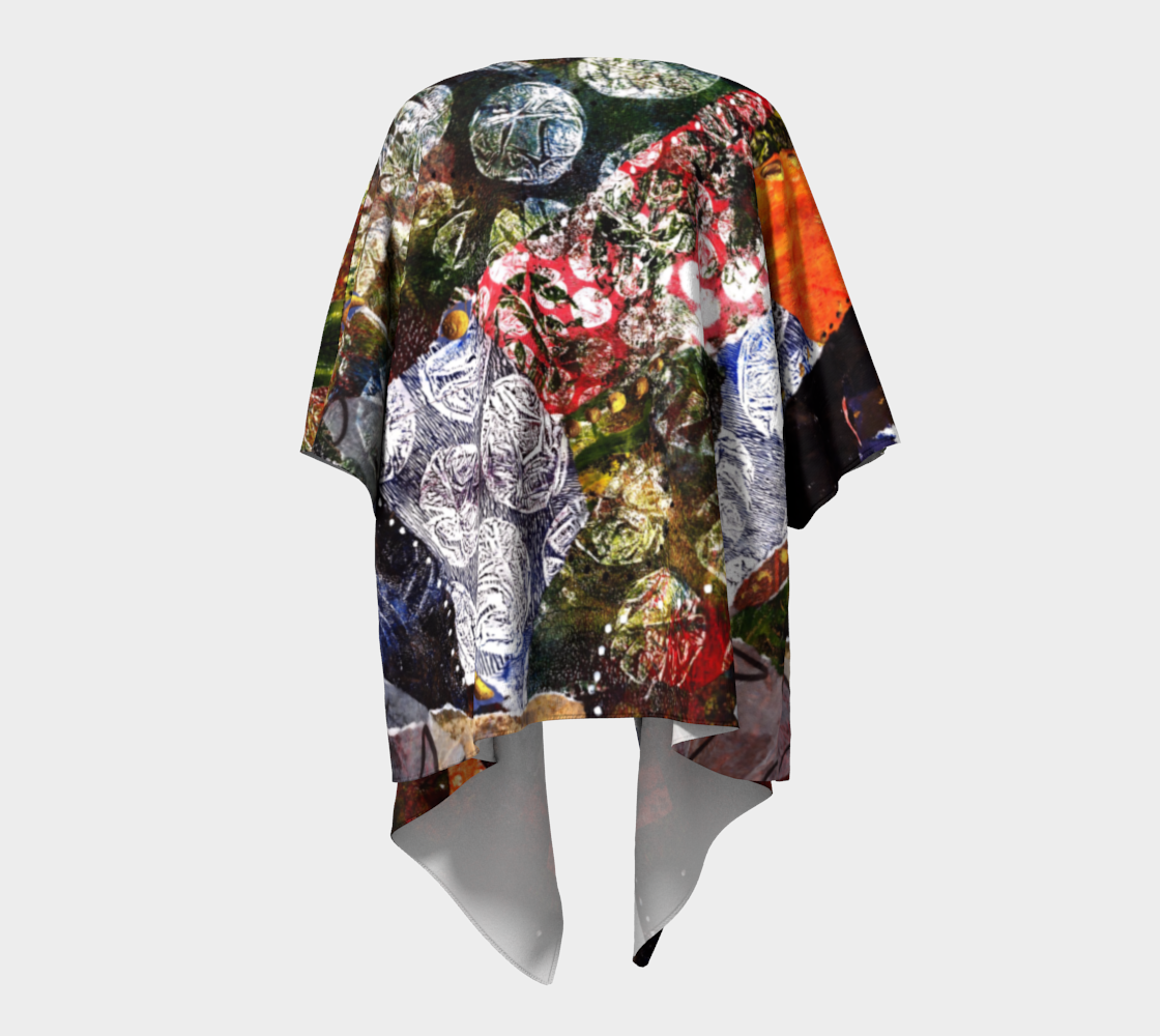 Flowerland Draped Kimono