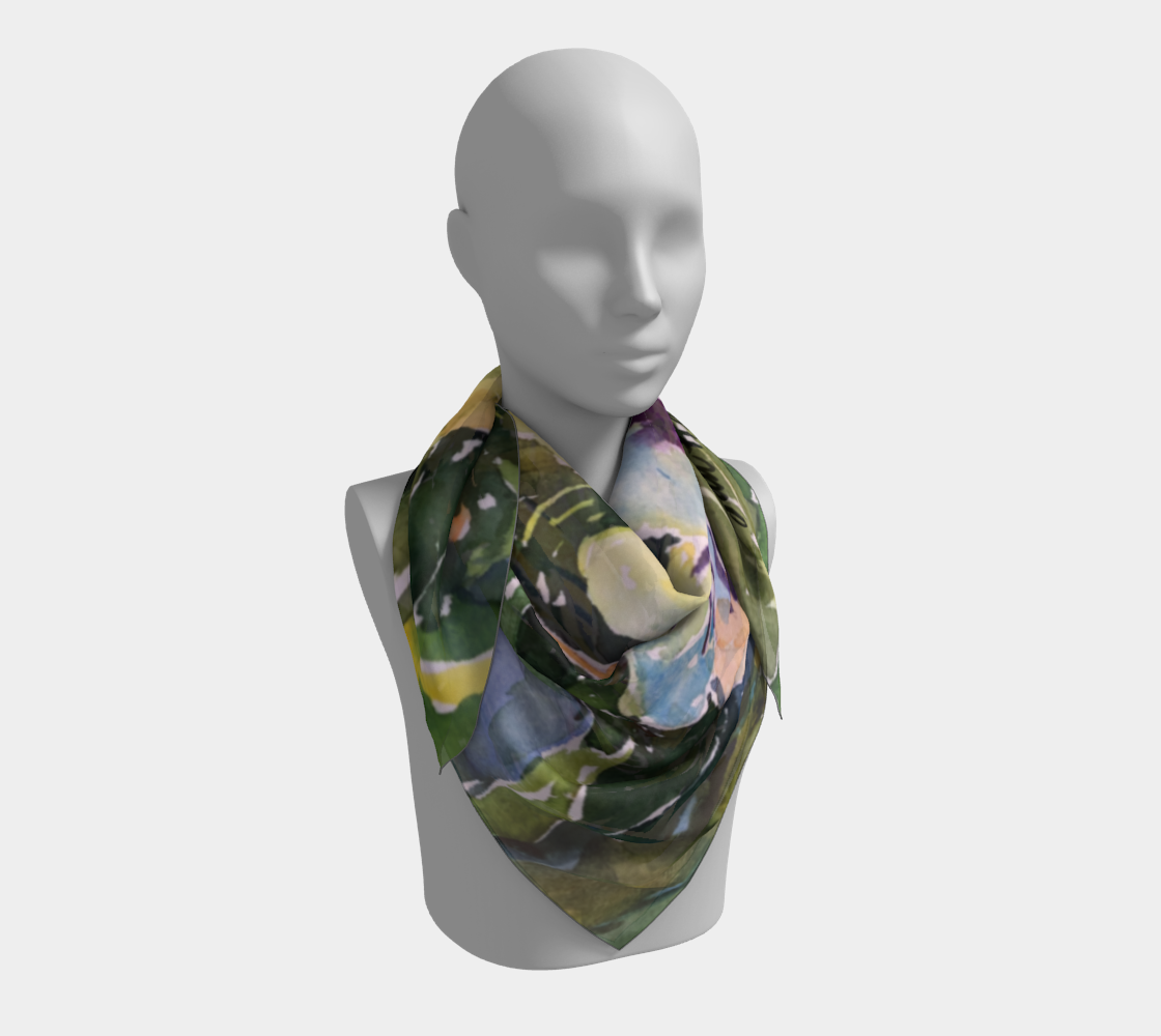 Passion Flower Square Scarf