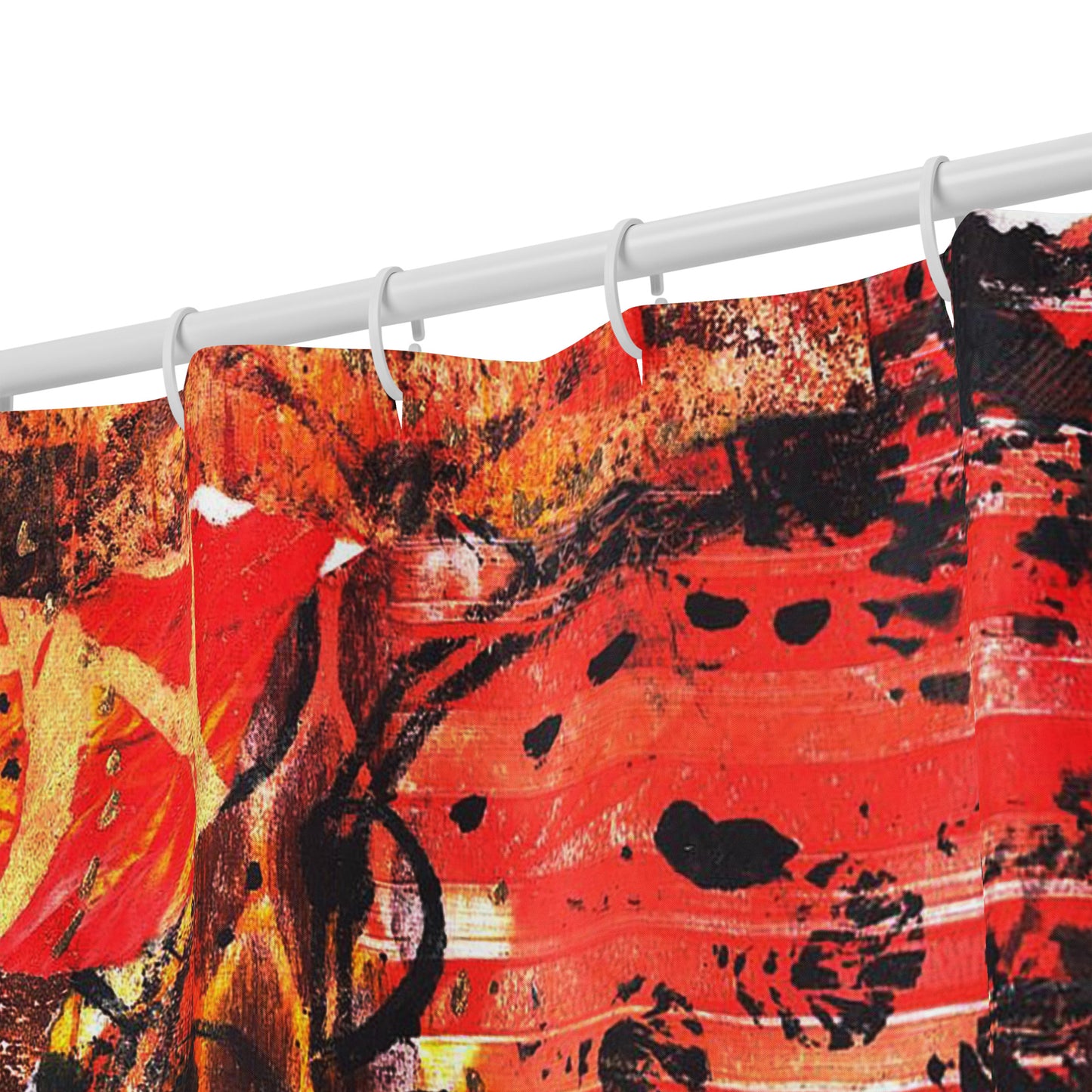 Love Orange 4 Shower Curtain