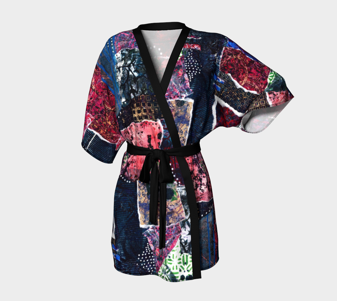 Midnight Margaritas 2 Belted Kimono
