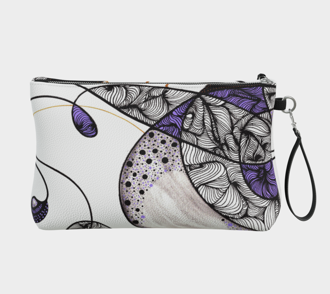 Grape Crush Pop Vegan Leather Make-Up Bag