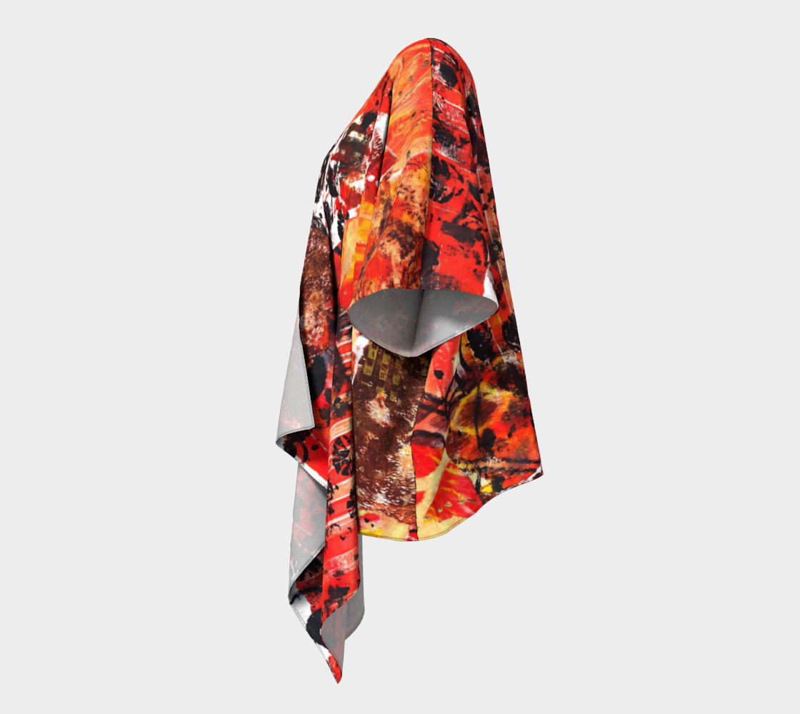 Love Orange 4 Draped Kimono