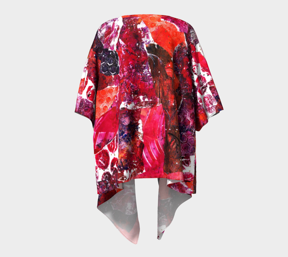 Disco Flamingos 3 Draped Kimono