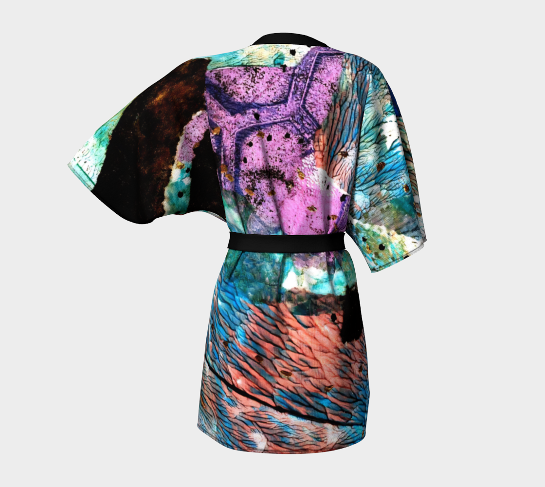 Neon Trouble Belted Kimono