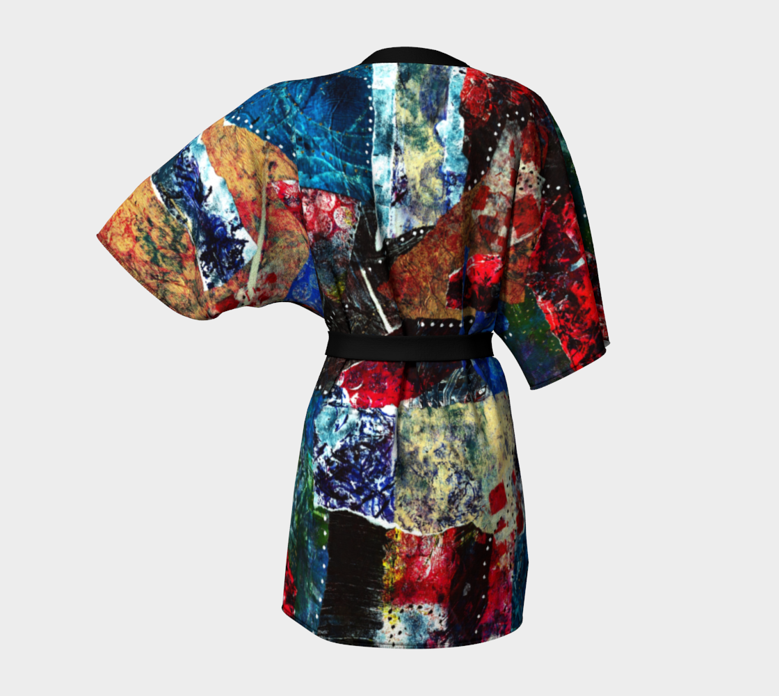 Evening Champagne Belted Kimono