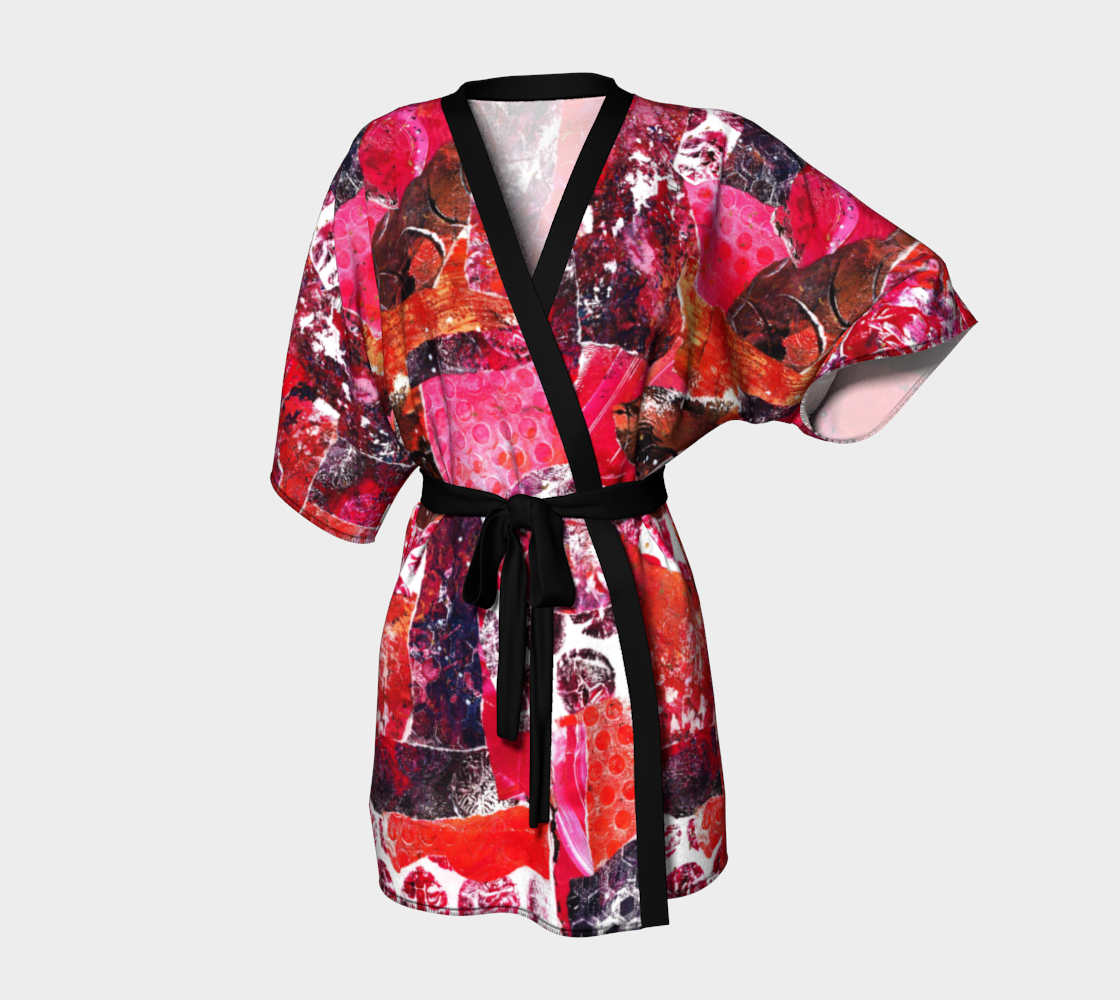 Disco Flamingos 1 Belted Kimono