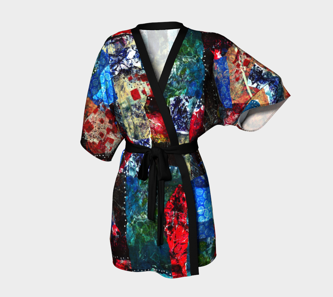 Evening Champagne Belted Kimono