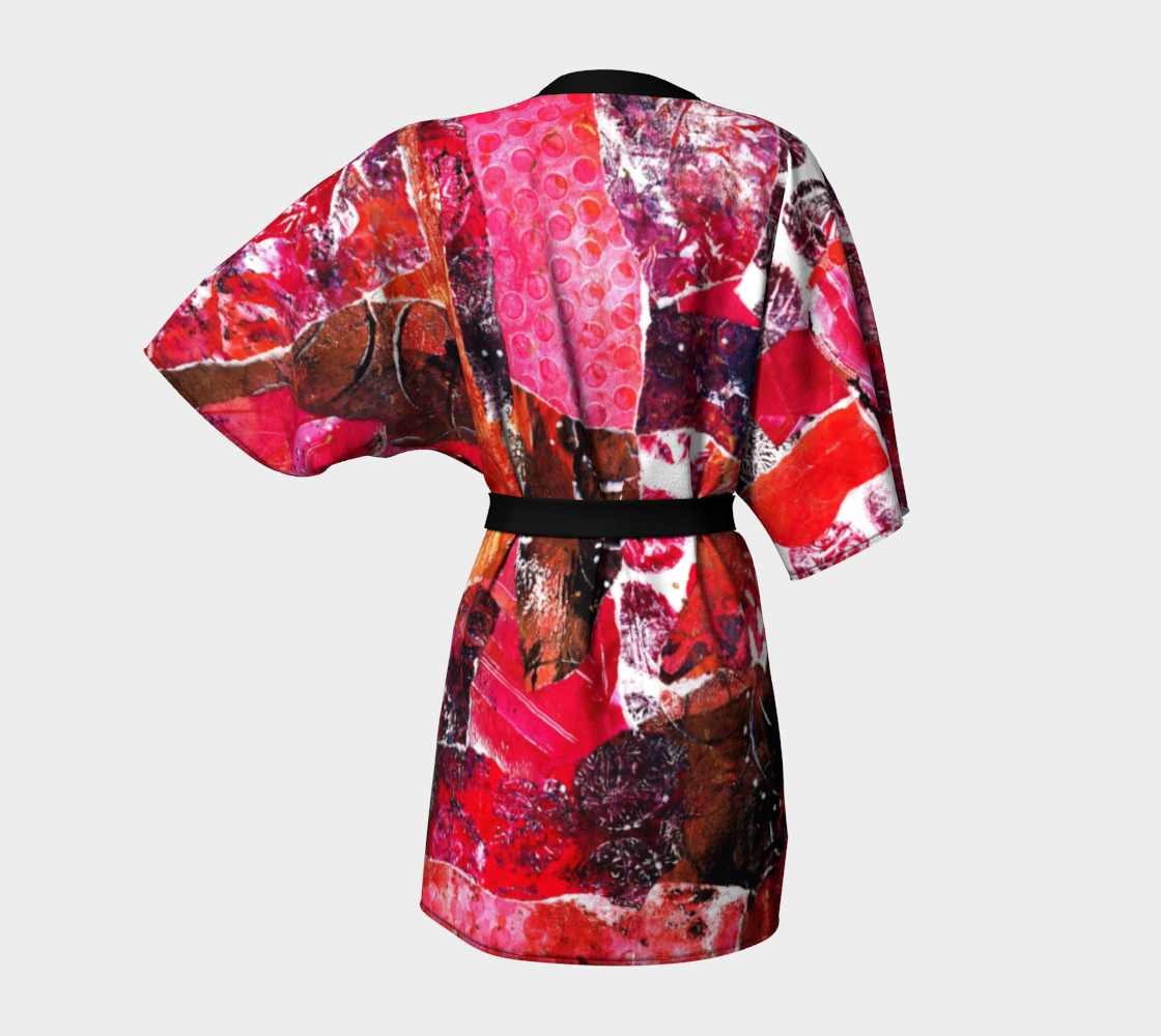 Disco Flamingos 1 Belted Kimono
