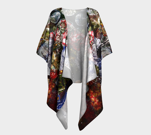 Flowerland Draped Kimono