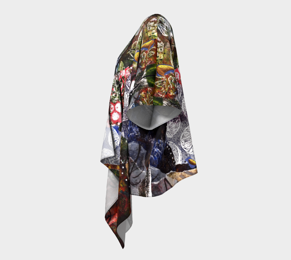 Flowerland Draped Kimono