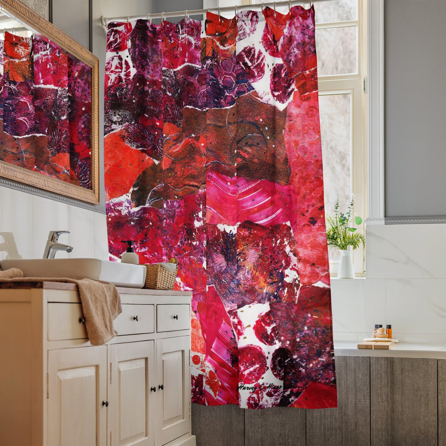 Disco Flamingos Shower Curtain
