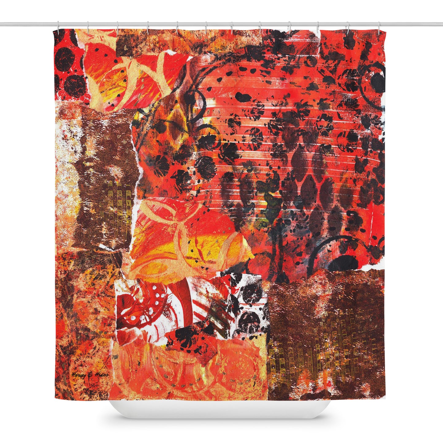 Love Orange 4 Shower Curtain