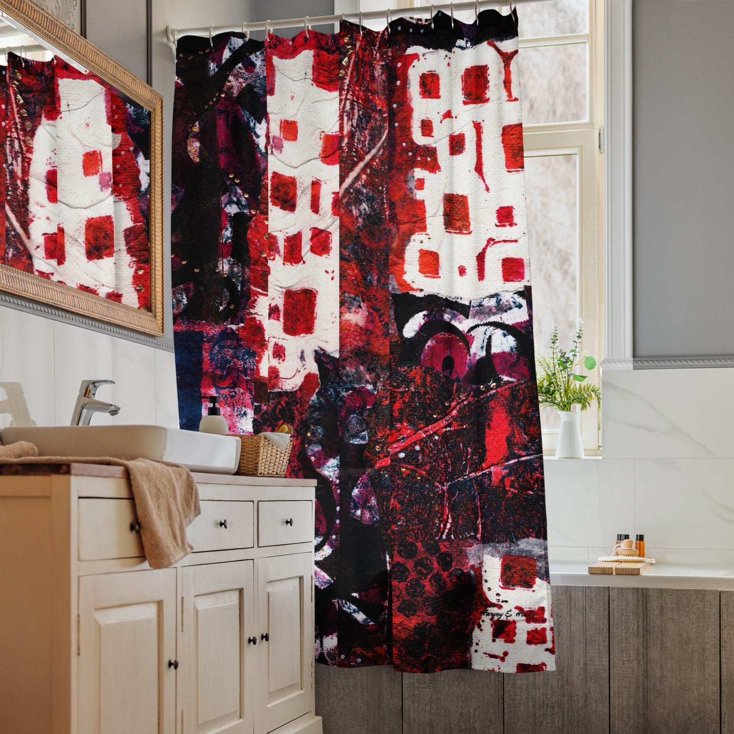 Snow on Pumpkins Shower Curtains